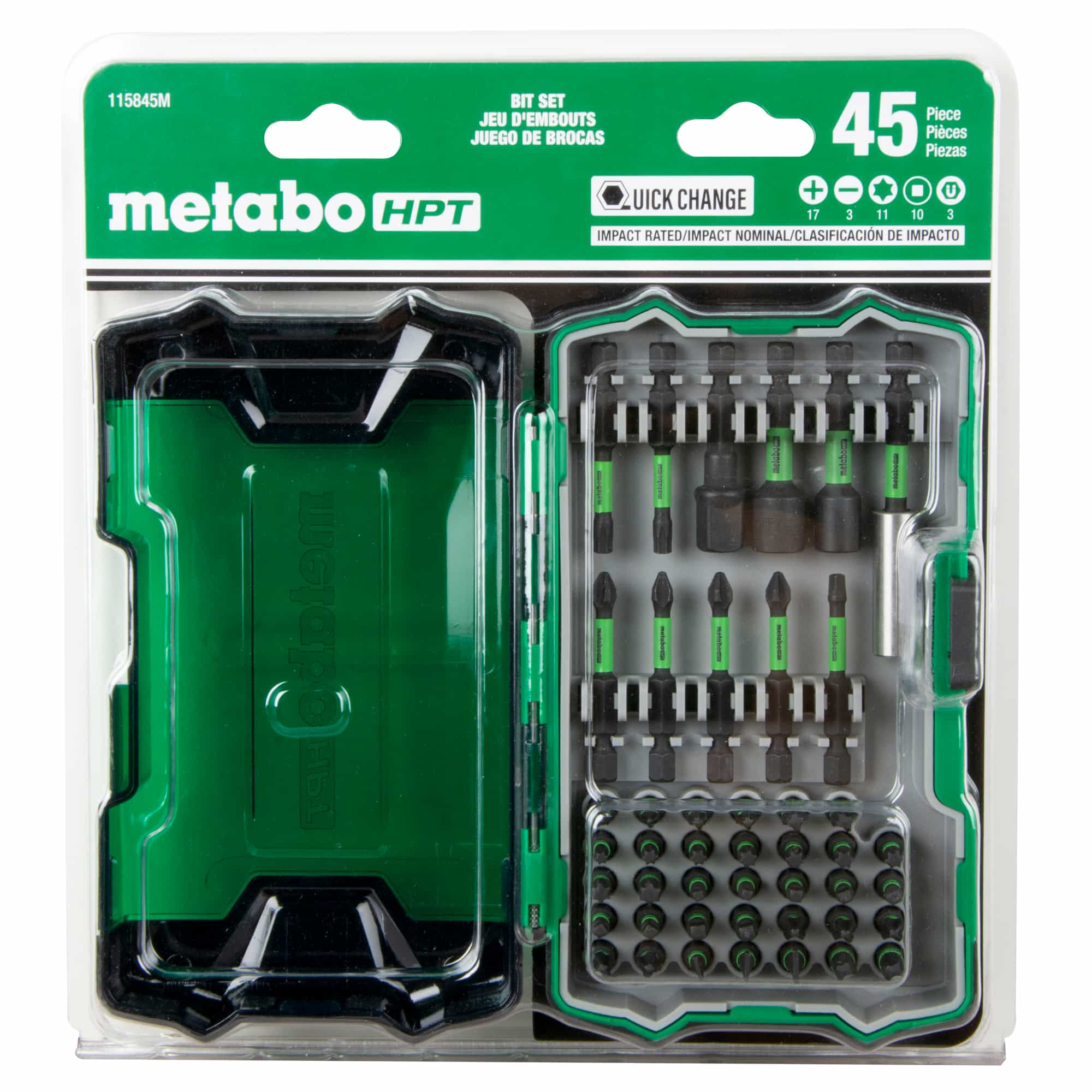 45 Piece 1/4 In Impact Driver Bit Set