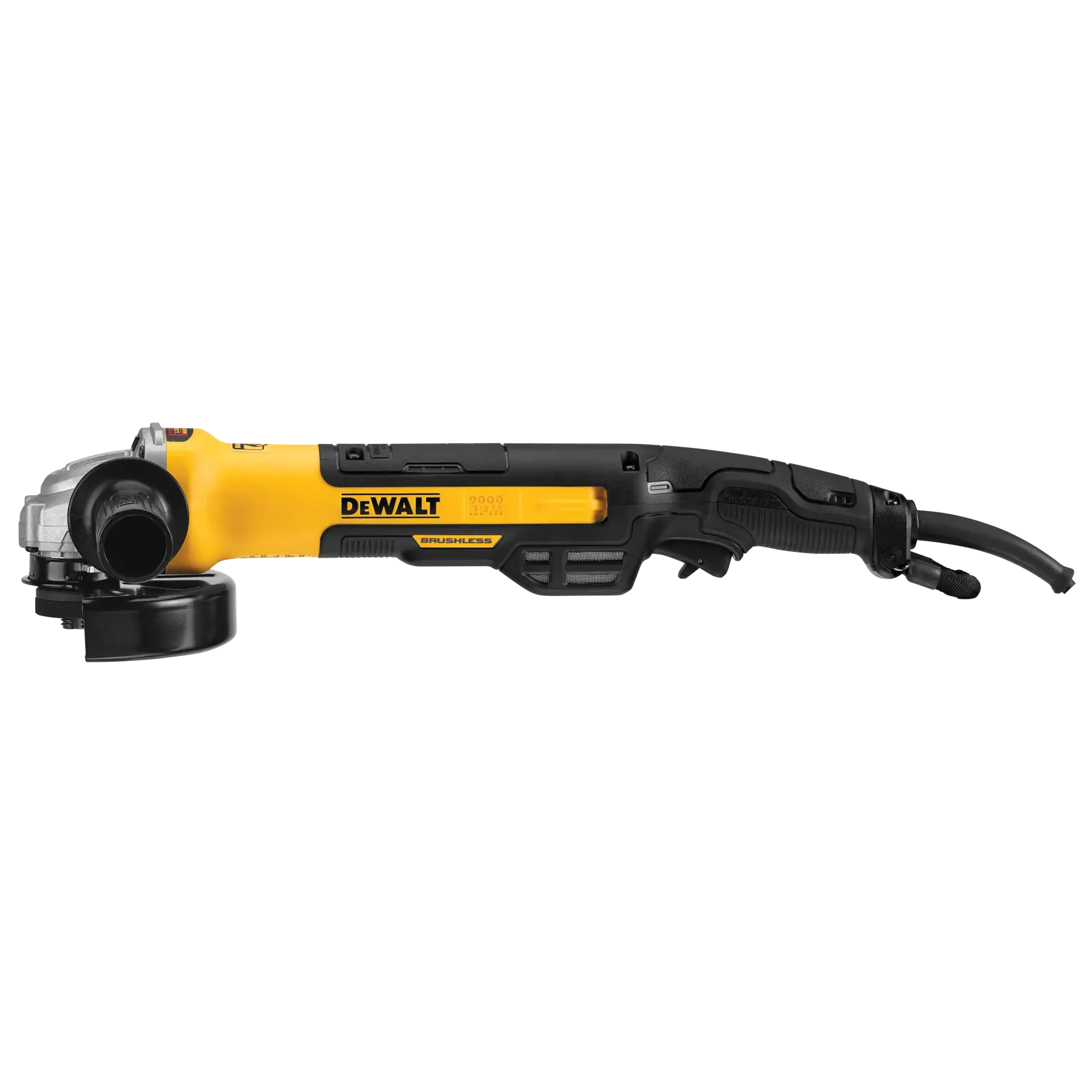 5-In. - 6-In. (127mm - 150mm) Brushless Small Angle Grinder, Rat Tail With Kickback Break, No Lock-On
