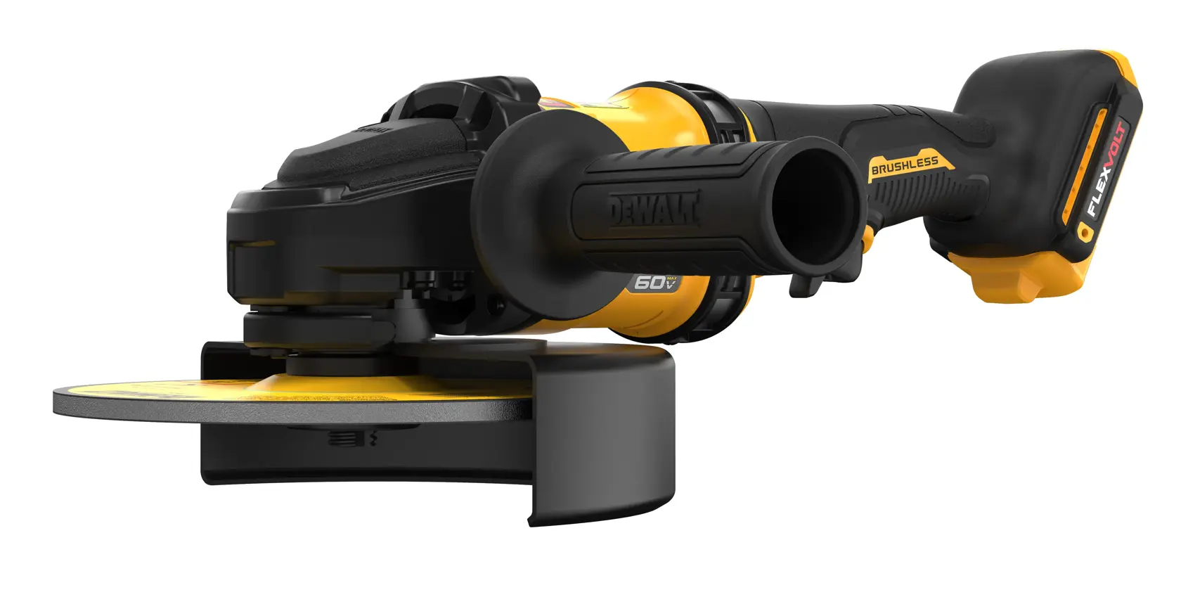 FLEXVOLT® 60V MAX* 7-In. (178mm) Brushless Cordless Angle Grinder With Kickback Break With (2) 9.0 Ah Batteries And Charger