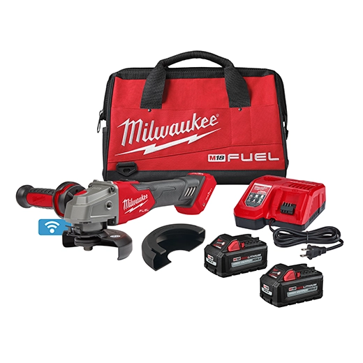 M18 FUEL™ 4-1/2" / 5" Braking Grinder w/ ONE-KEY™ Slide Switch, Lock-On