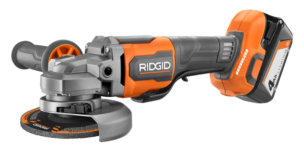 RIDGID 18V Brushless 4-1/2 in. Paddle Switch Angle Grinder Kit