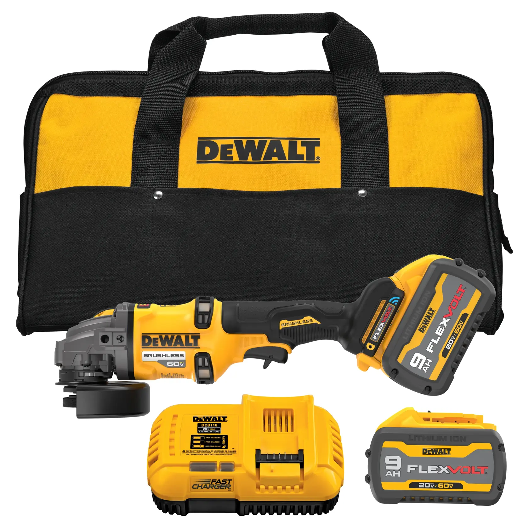 60V MAX* 4-1/2-In. -  6-In. Side Handle Detect Grinder
