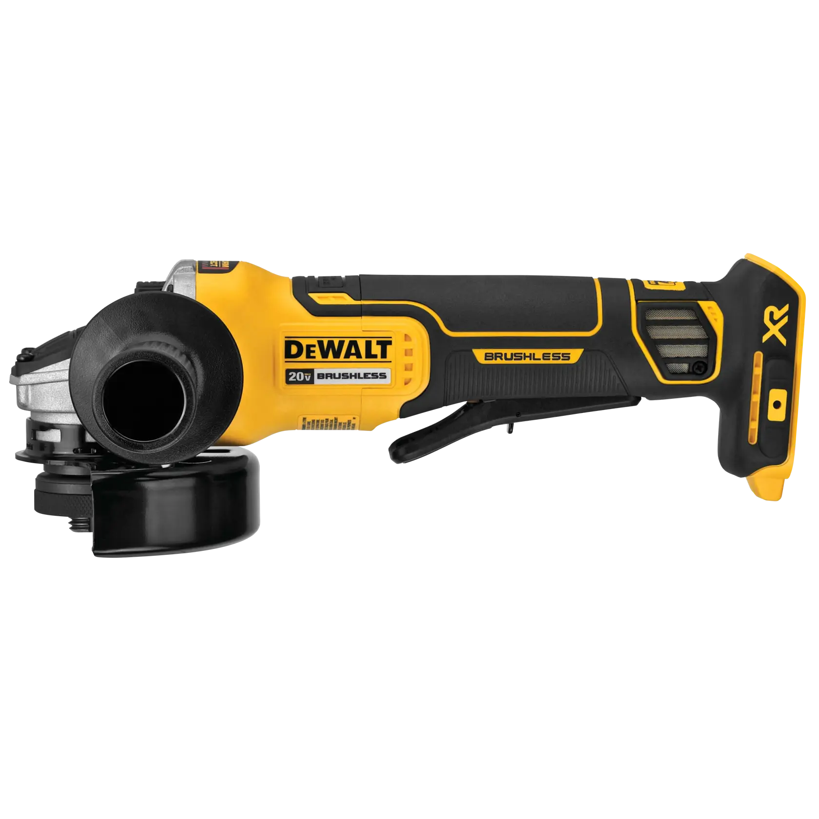 20V MAX* XR® 4-1/2-In. (114mm) Paddle Switch Small Angle Grinder With Kickback Brake (Tool Only)