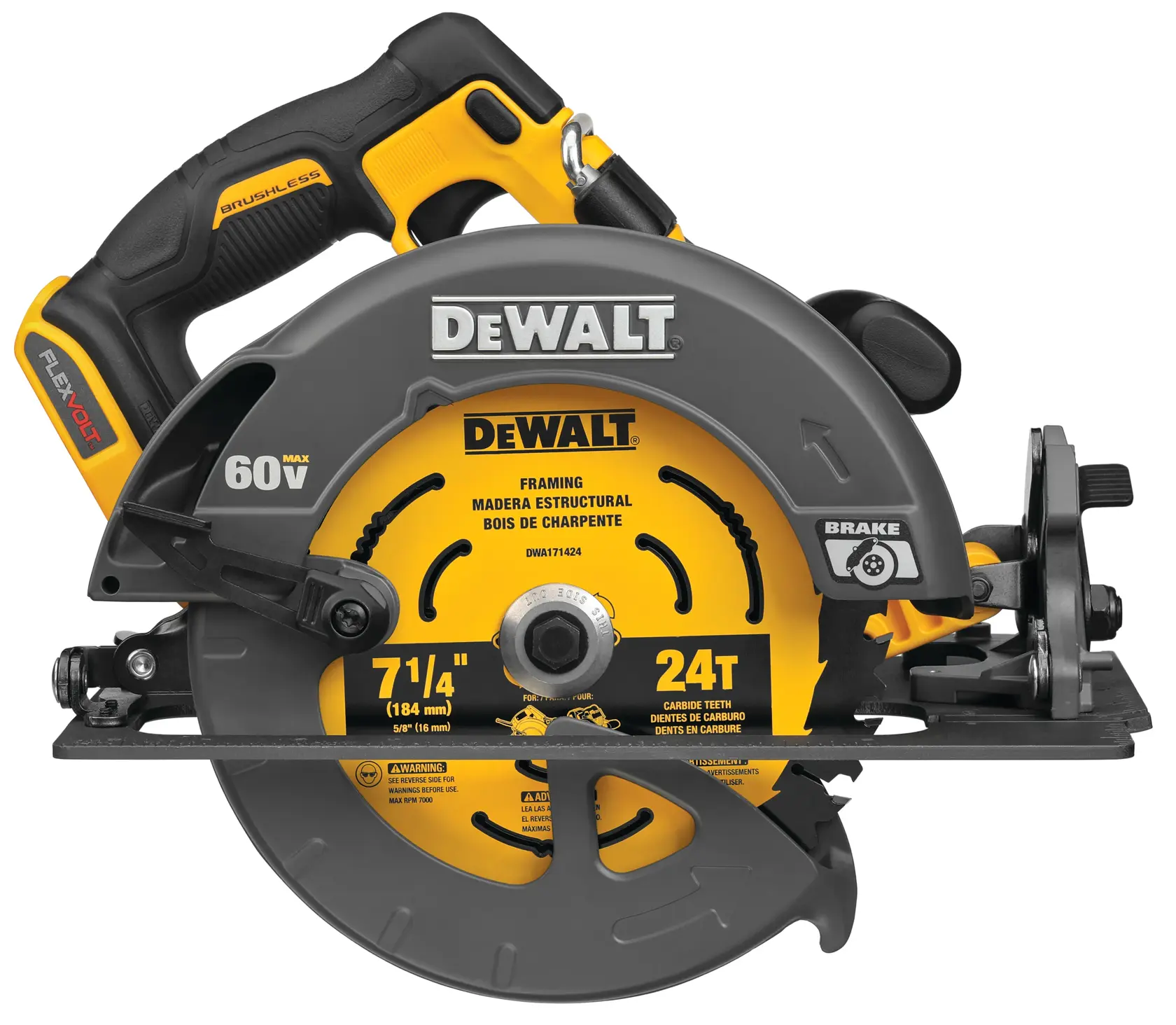 60V MAX* Brushless Cordless 7-1/4-In. Circular Saw With Electronic Brake (Tool Only)