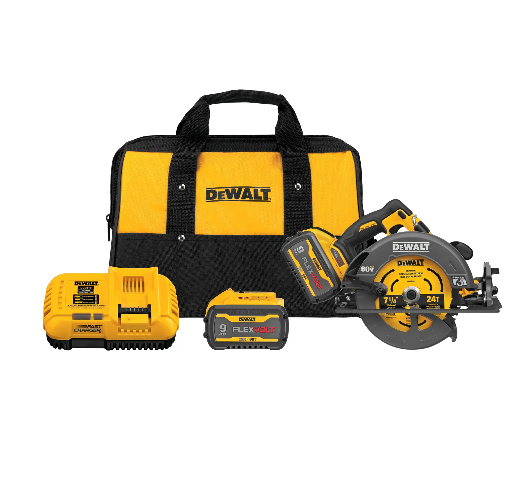 60V MAX* Brushless Cordless 7-1/4-In. Circular Saw With Electronic Brake Kit