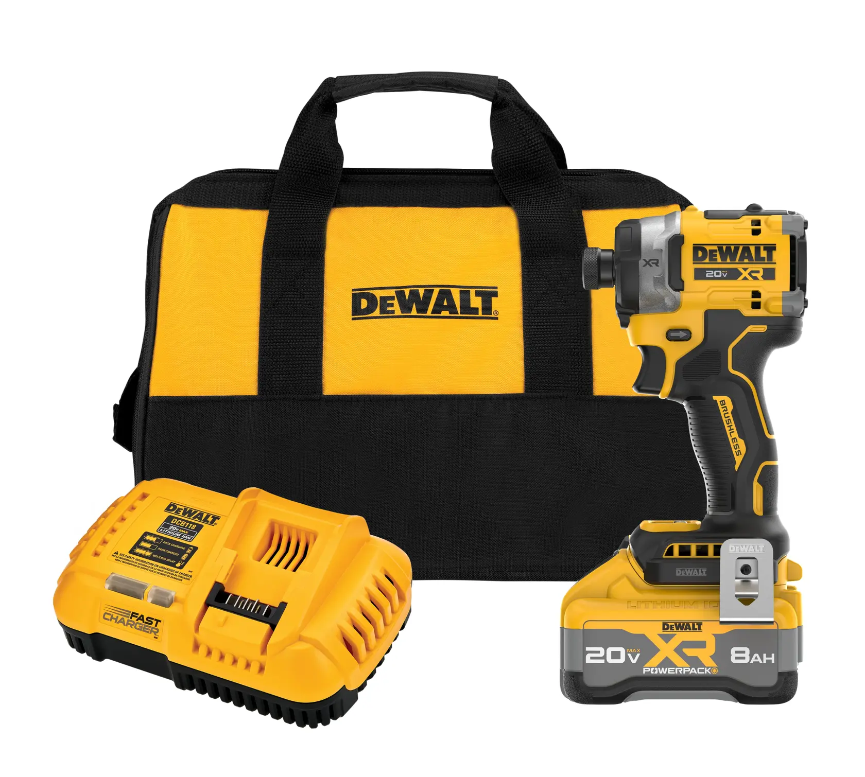 20V MAX* XR® Brushless Cordless 3-Speed High Torque 1/4-In. Impact Driver Kit