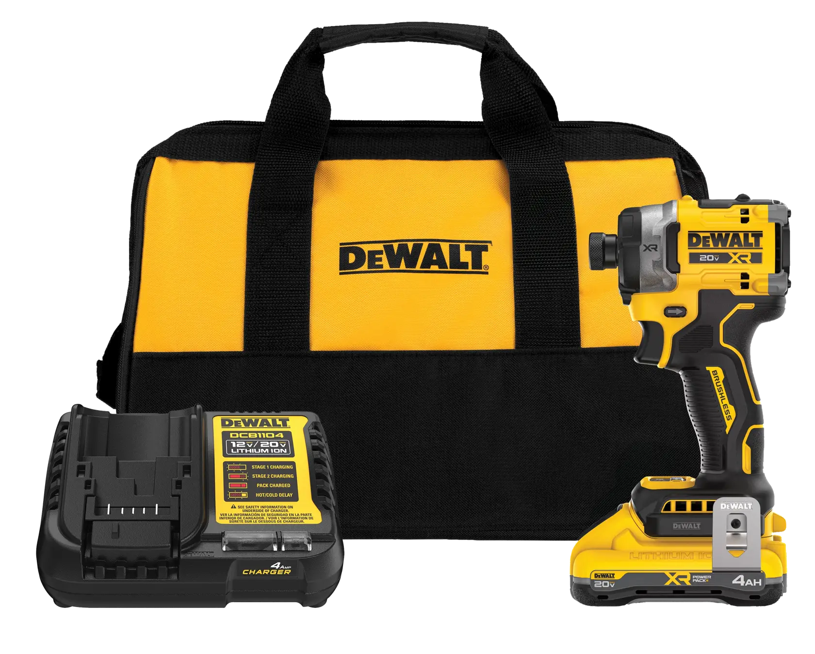 20V MAX* XR® Brushless Cordless 3-Speed High Torque 1/4-In. Impact Driver Kit