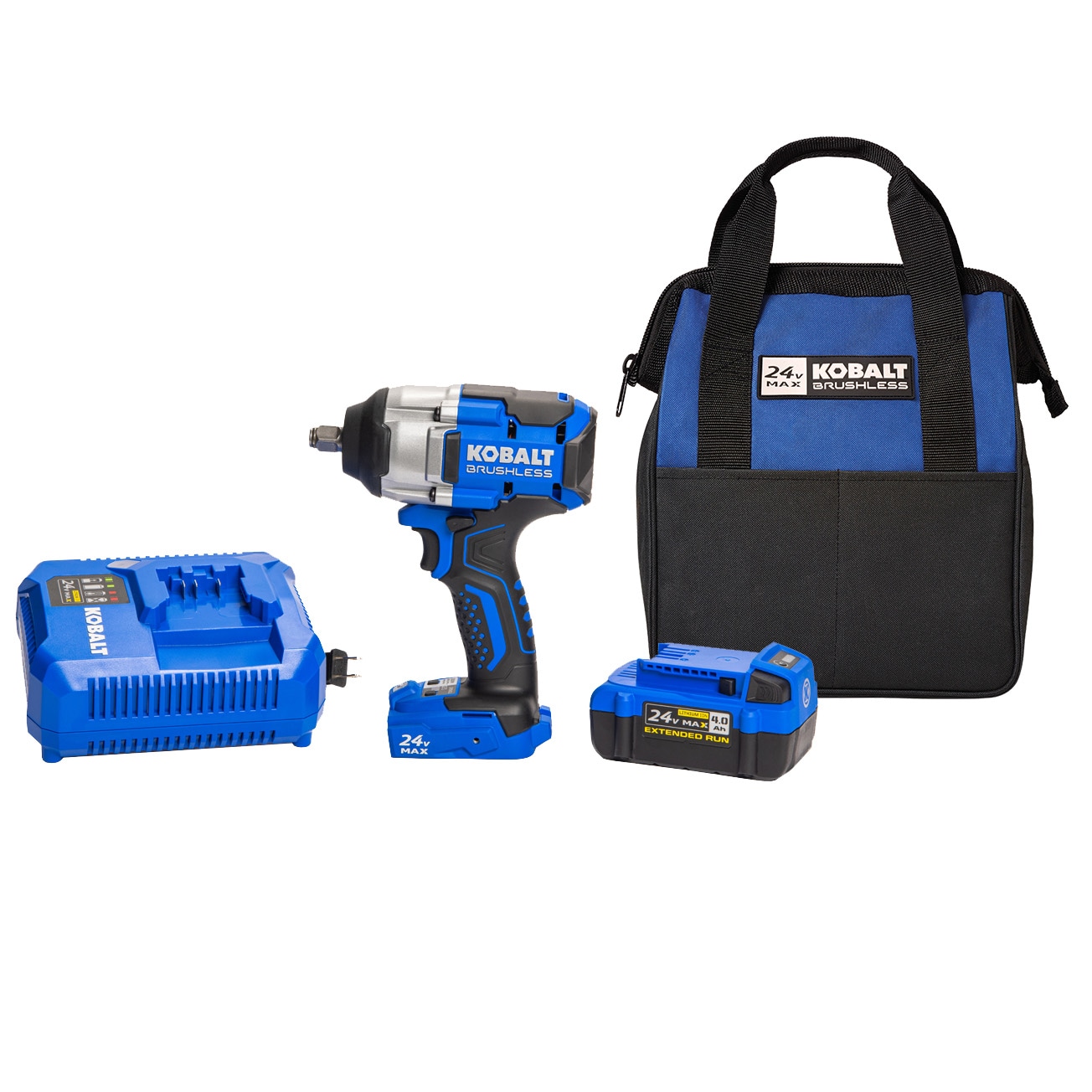 Kobalt 24-volt Variable Speed Brushless 1/2-in Drive Cordless Impact Wrench (Battery Included and Charger Included)