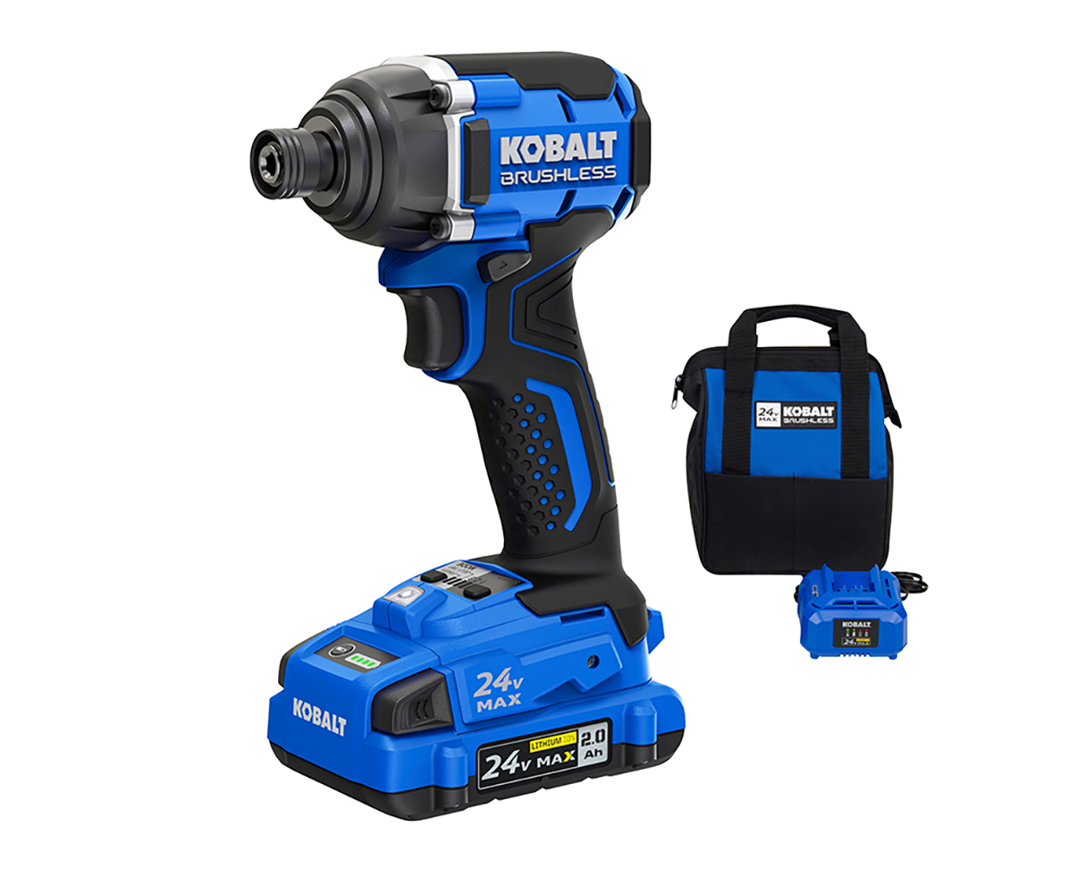 Kobalt 24-volt 1/4-in Brushless Cordless Impact Driver (Battery Included and Charger Included and Soft Bag included)