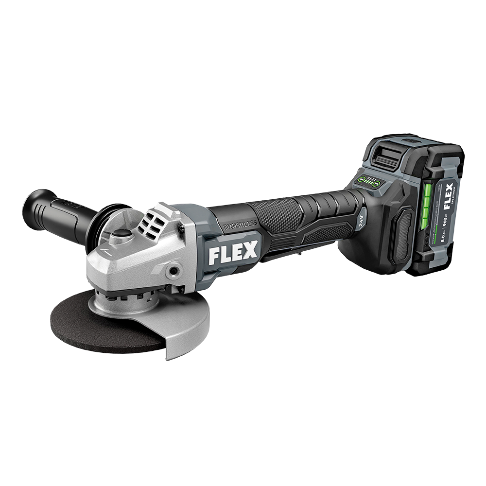 5" VARIABLE SPEED ANGLE GRINDER WITH PADDLE SWITCH KIT by FLEX